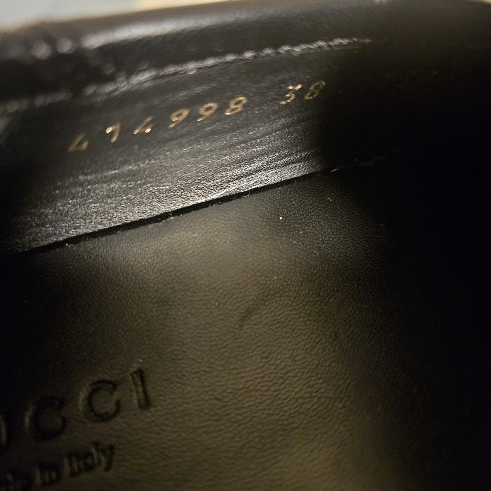Gucci Black Leather Loafers with Gold Horsebit Detail - Picture 9 of 9